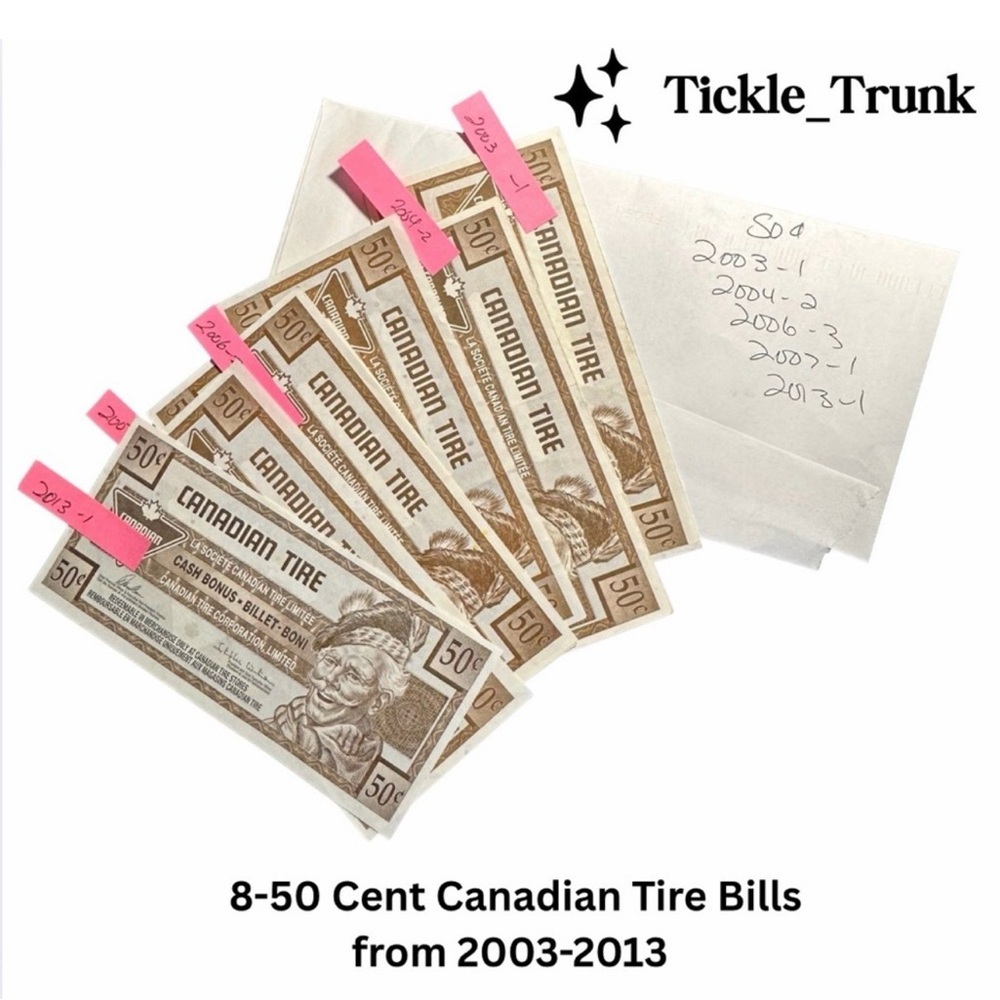 Canadian Tire Paper Money Collection - Multicolor Vintage Tokens - Picture 5 of 6
